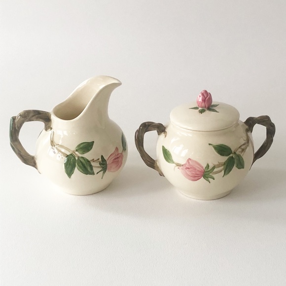 Vintage Franciscan Desert Rose Creamer & Sugar Set - Picture 5 of 14